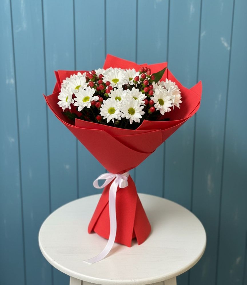 Букет цветов из: Хризантемы в Сарс