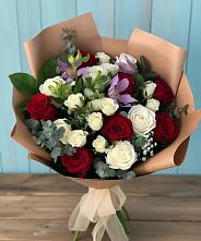 Букет цветов из:  Розы и Альстромерии в Сарс
