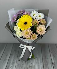 Букет цветов из:  Розы, Герберы и Хризантемы #REPLACE_PRED# Сарс