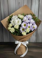 Букет цветов из:  Хризантемы и Розы в Сарс