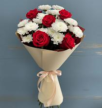 Букет цветов из:  Розы и Хризантемы в Сарс