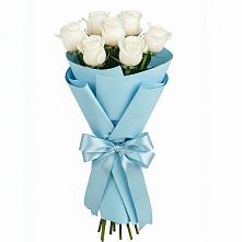 Букет 7 белых роз Проуд в Сарс