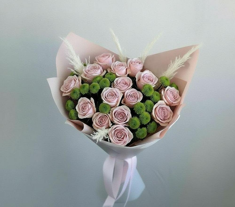 Букет цветов из: Розы и Хризантемы в Сарс