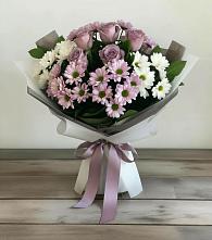 Букет цветов из:  Хризантемы и Розы в Сарс
