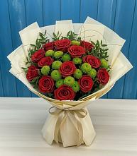 Букет цветов из:  Розы и Хризантемы в Сарс