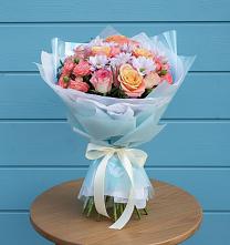 Букет цветов из:  Хризантемы и Розы в Сарс