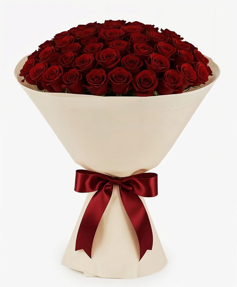 Букет 101 Бордовая роза Блэк Бакарра в Сарс