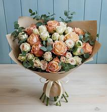 Букет цветов из:  Альстромерии и Розы в Сарс
